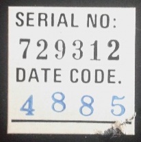 SerialNo und Datecode