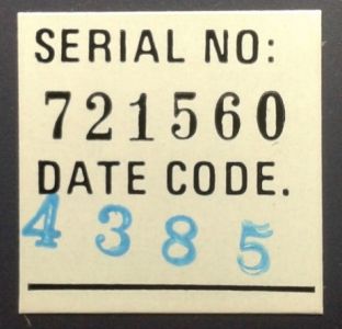 SerialNo und Datecode